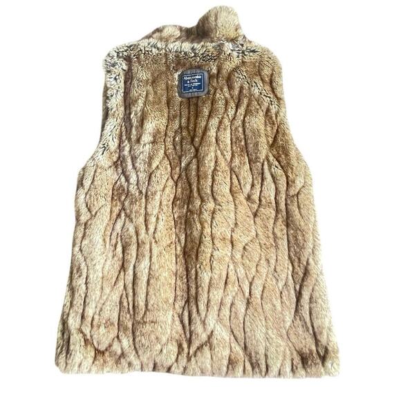 Y2K ABERCROMBIE & FITCH OPEN VEST FAUX FUR SZ SMALL GRUNGE MOBWIFE AESTHETIC - Picture 12 of 16